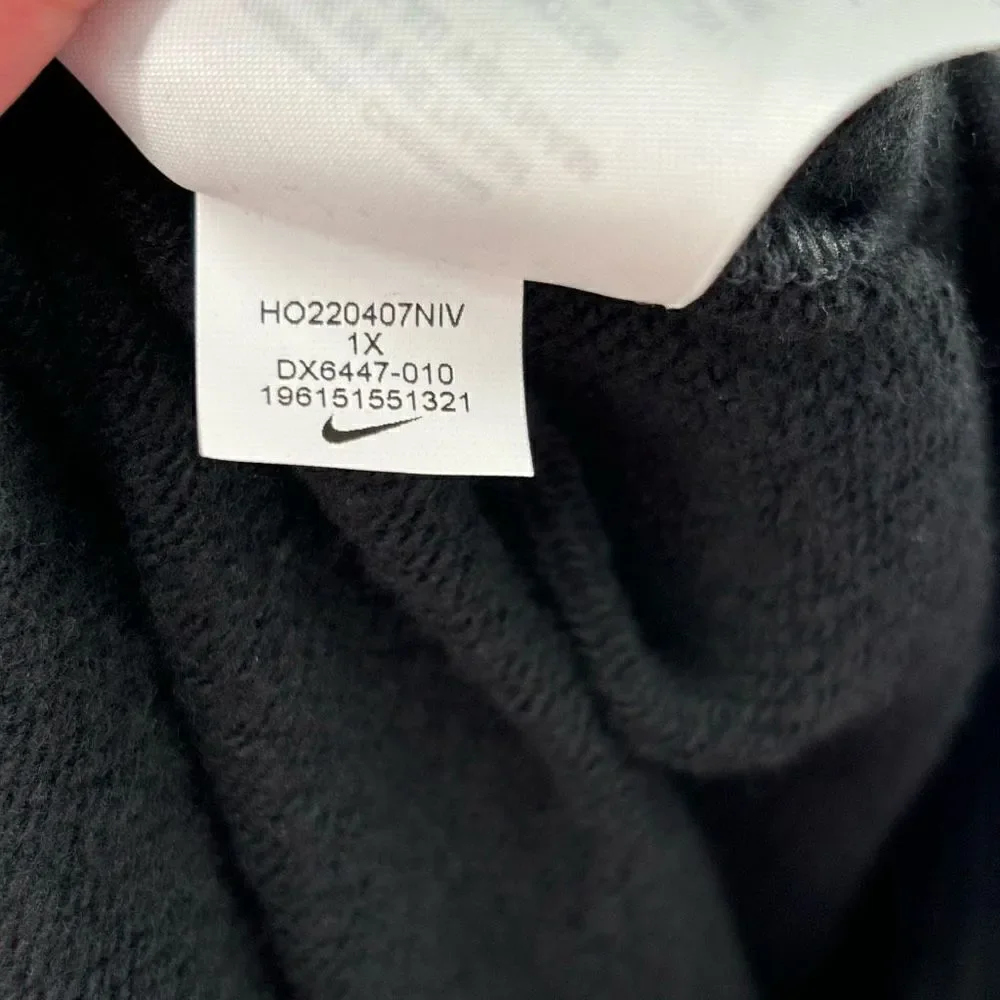 Nike Standard Fit Mid Rise Sweatpants Black‎ Women’s 1X NWT